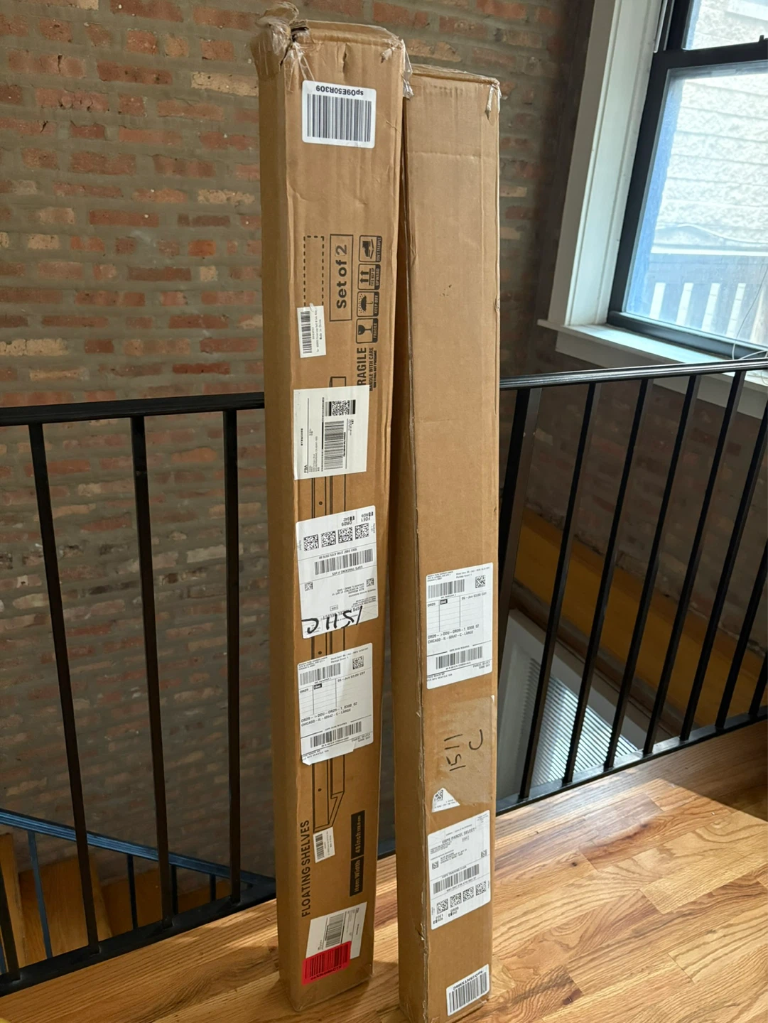2-Pack Brown Floating Shelves - photo 2