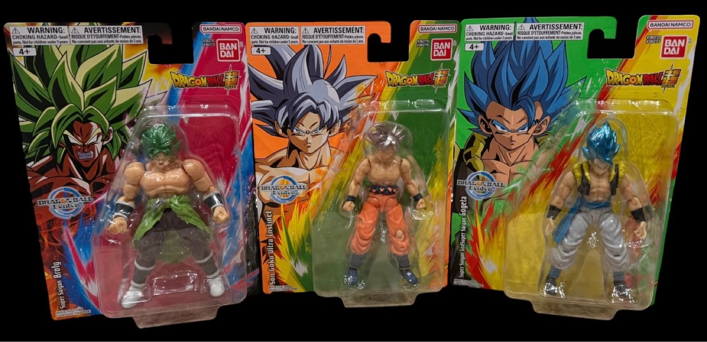 3 Dragon Ball Super Evolve Action Figures