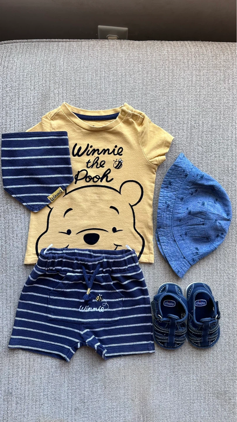 Winnie the Pooh Baby Outfit with Hat and Shoes