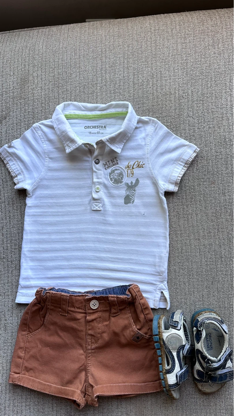Orchestra Baby Boy Clothes Set - Polo Shirt & Shorts