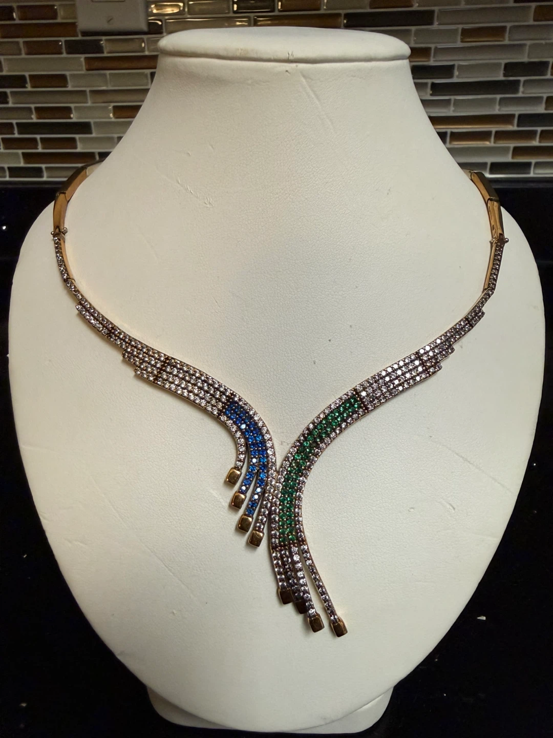 Sparkly Statement 925/Copper 18” Necklace