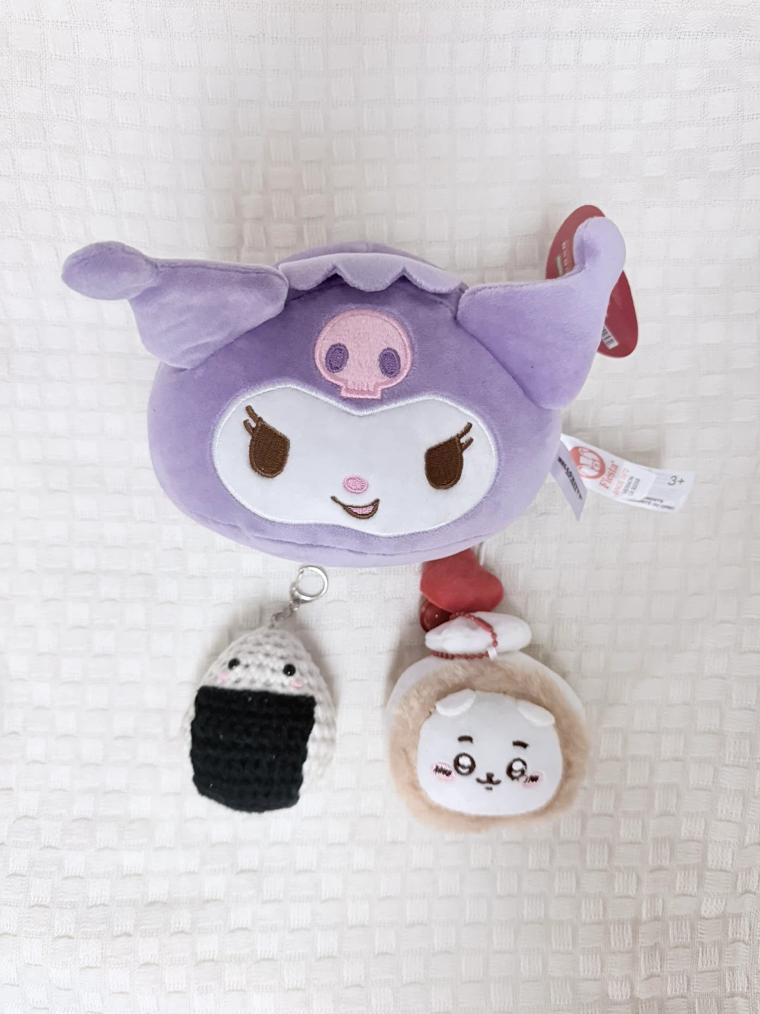 Sanrio Kuromi Plush Keychain & Onigiri Charm