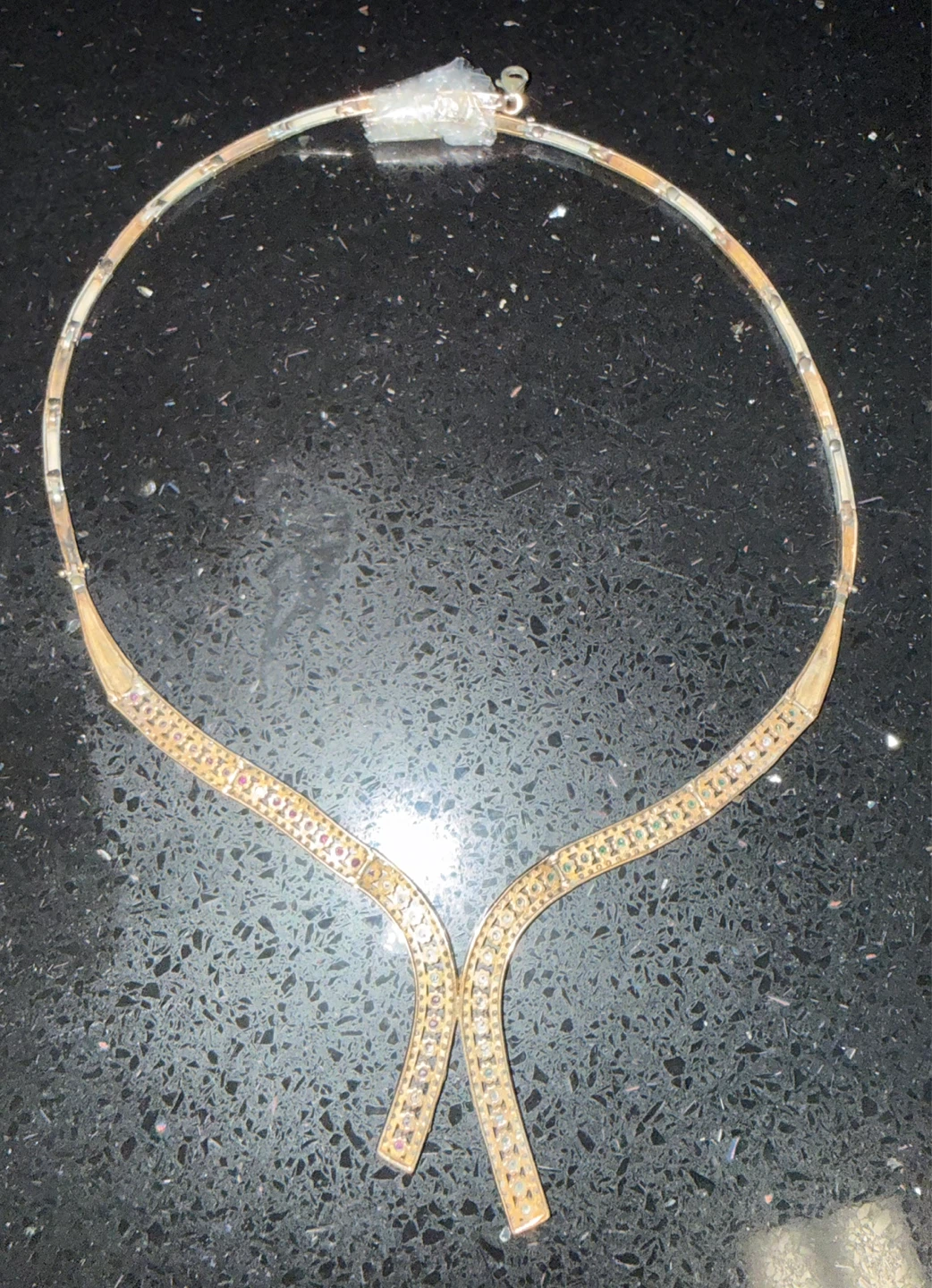 Women's Red & Green Stones and CZ Necklace - photo 2