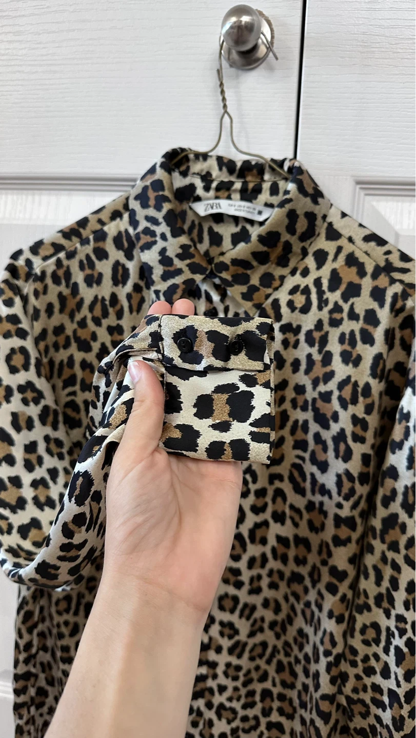 ZARA Leopard Print Button-Up Shirt - photo 2