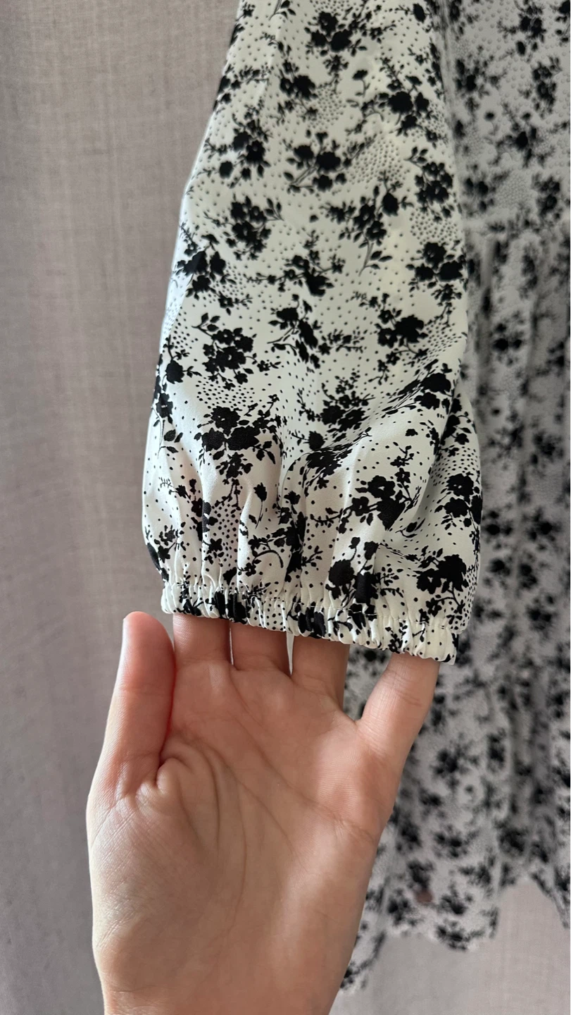 Black and White Floral Dress - photo 3