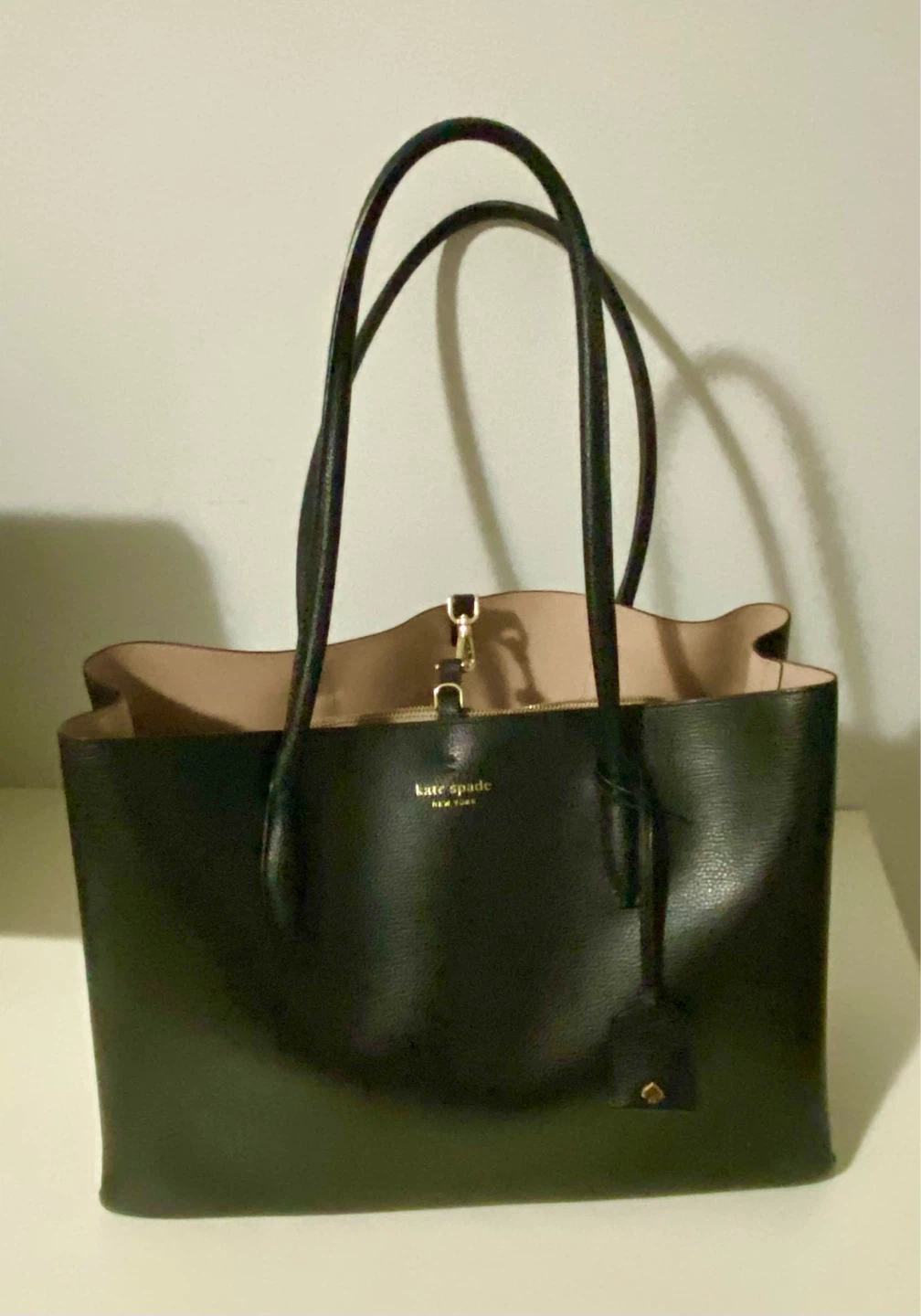 Kate Spade Black Leather Tote Bag