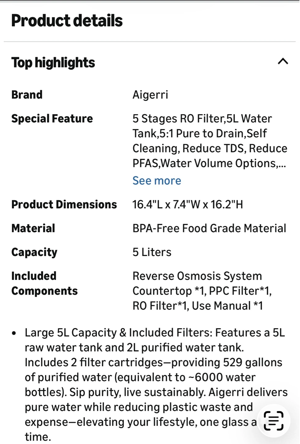 Aigerri 5-Stage RO Water Filter Dispenser - photo 4