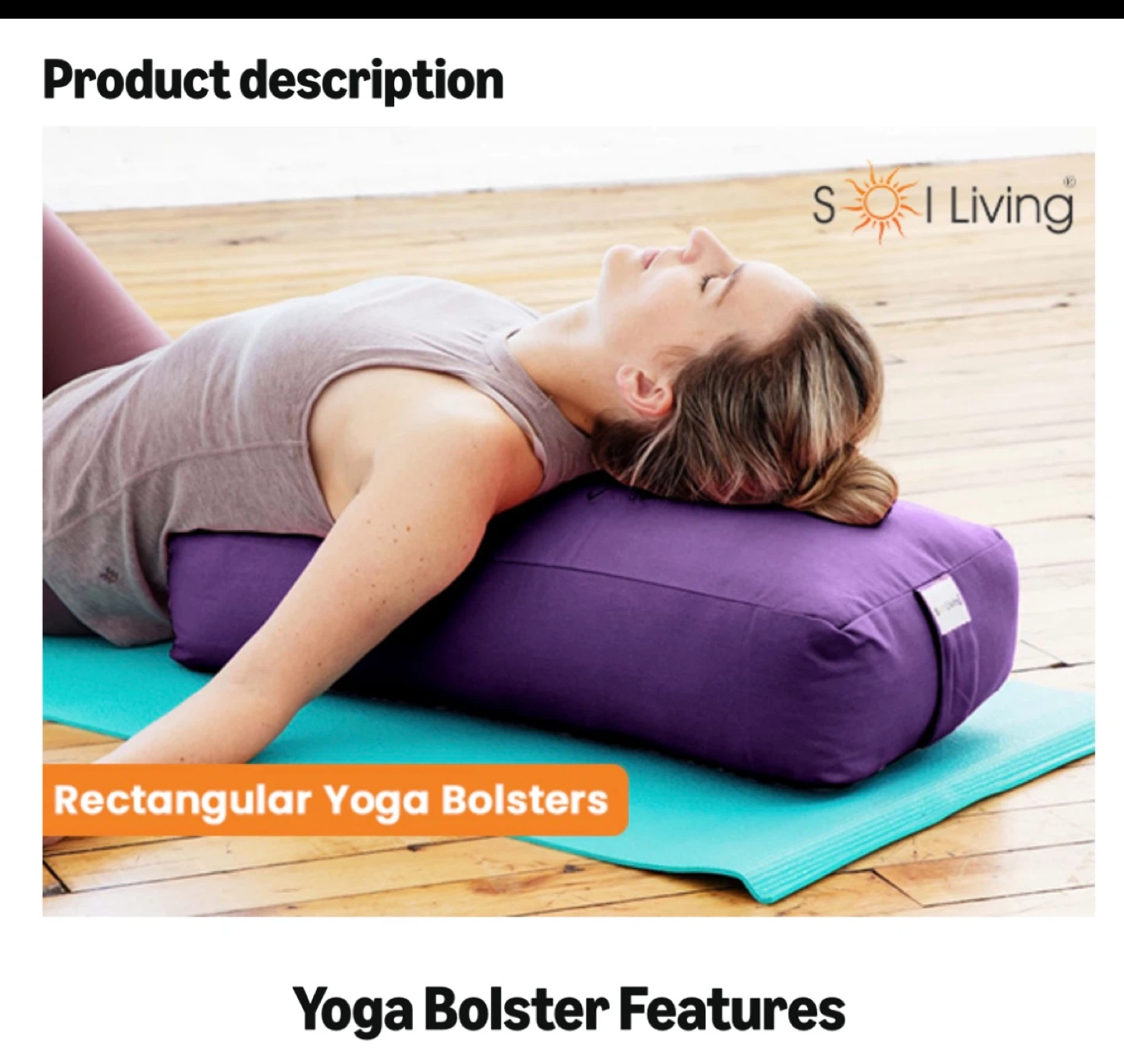 S/I Living Rectangular Yoga Bolster - photo 4
