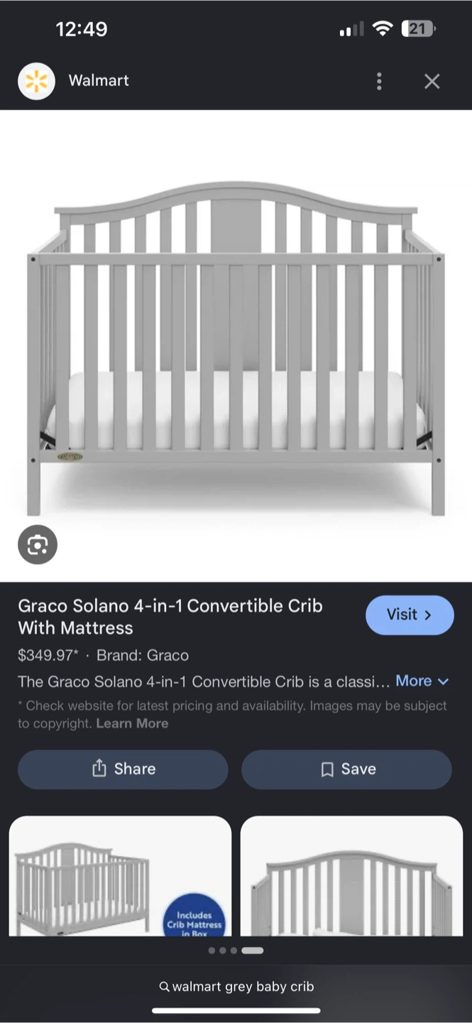 Graco Solano 4-in-1 Convertible Crib with Mattress