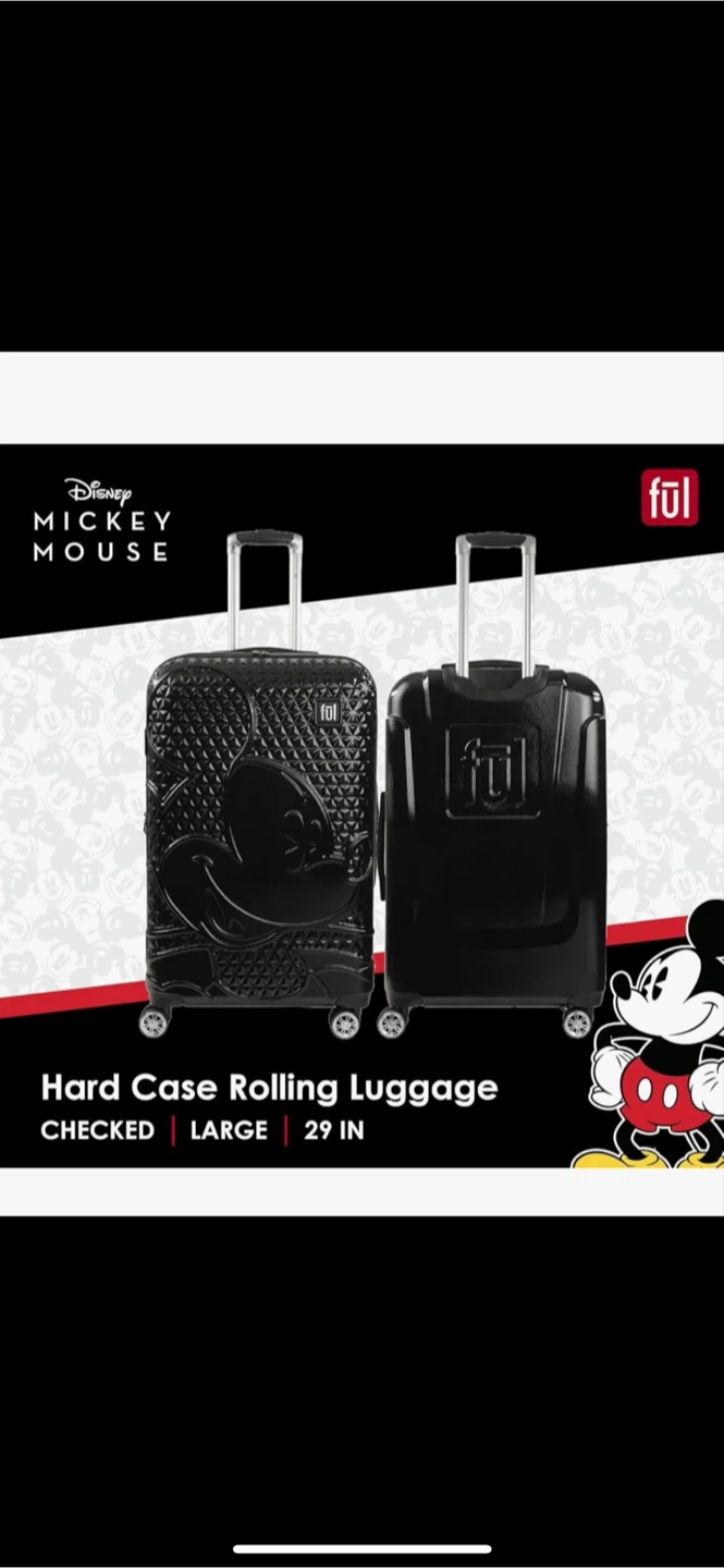 Ful Disney Mickey Mouse Hard Case Rolling Luggage 29 in - photo 2