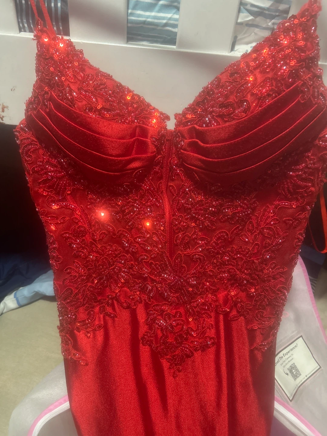 ❤️ Red Beaded Formal/Prom Dress – Worn Once ❤️ - photo 2