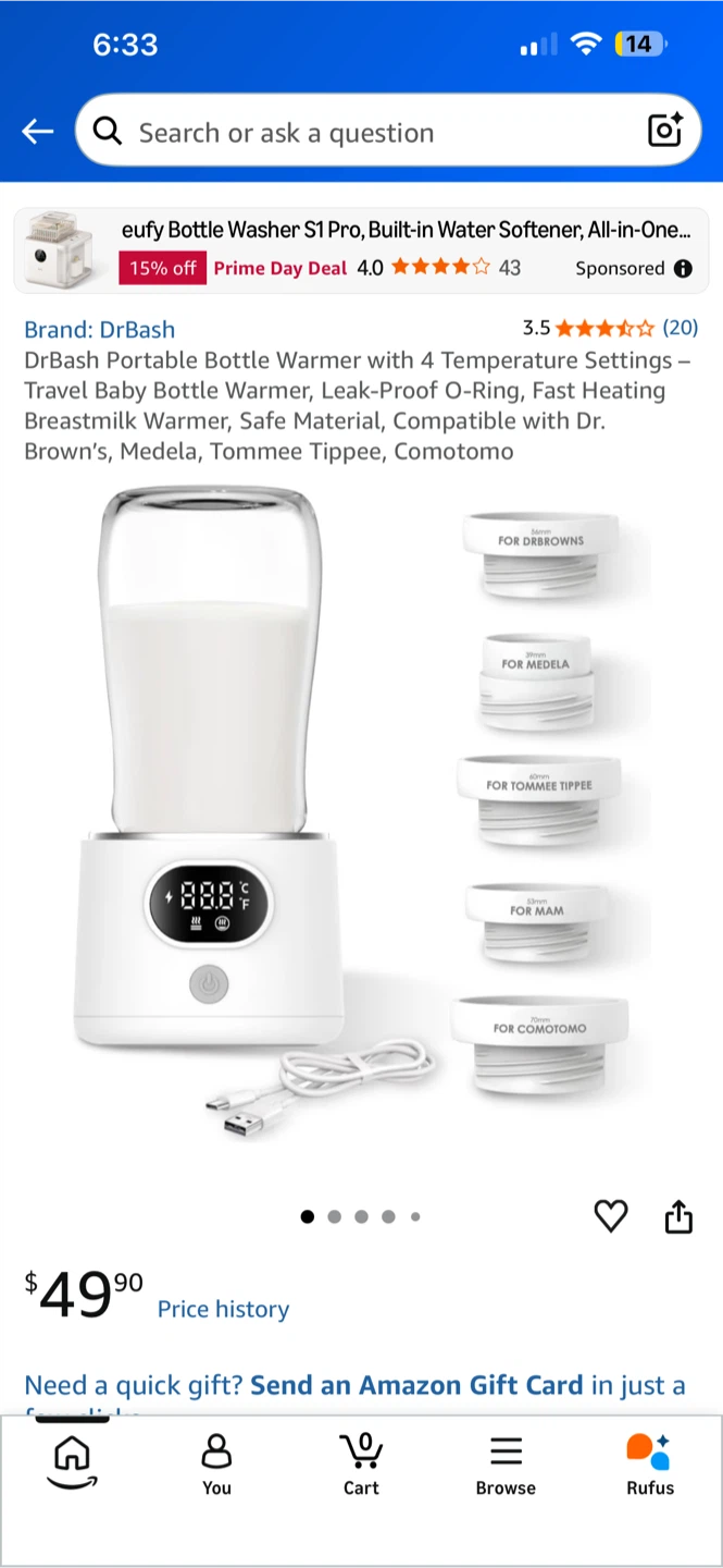 NEW! Dr.Bash Portable Bottle Warmer