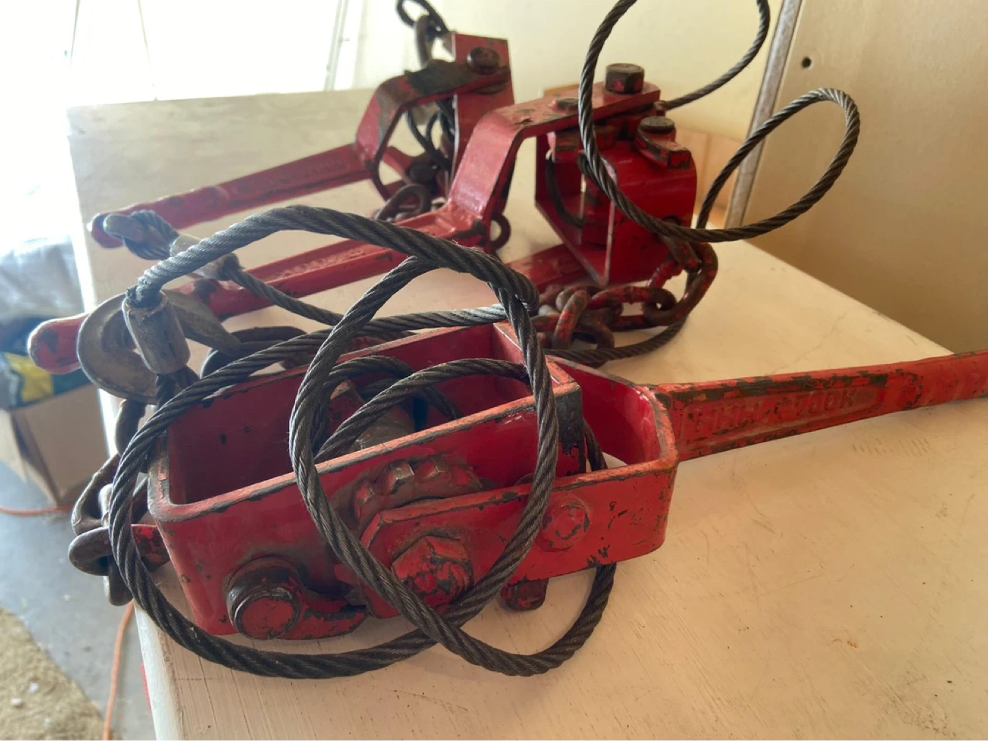Red Wire Rope Hoist Puller