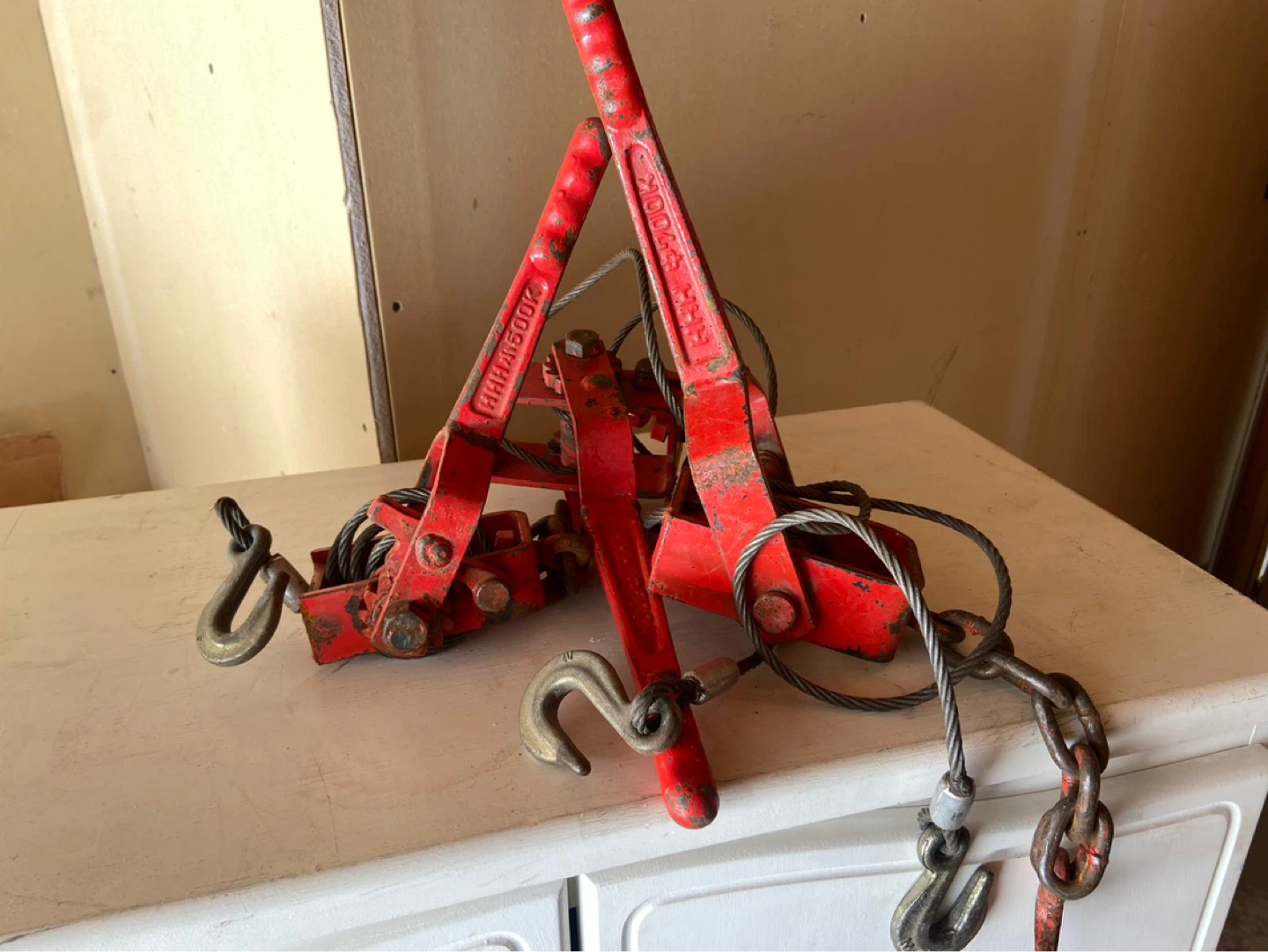 Red Wire Rope Hoist Puller - photo 2
