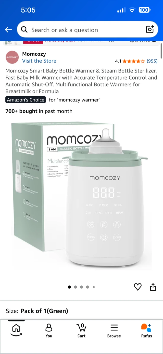 NEW ! Momcozy Baby Bottle Warmer & Sterilizer