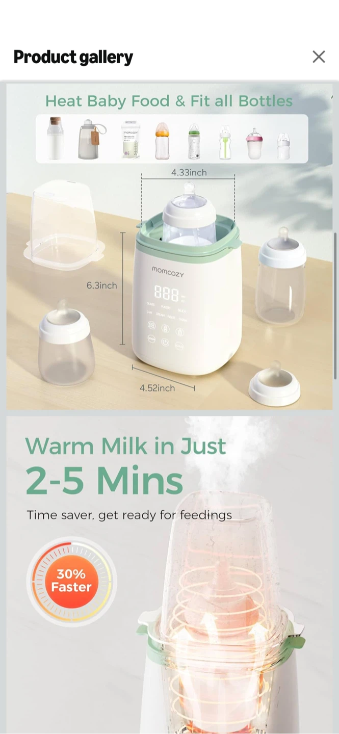 NEW ! Momcozy Baby Bottle Warmer & Sterilizer - photo 2