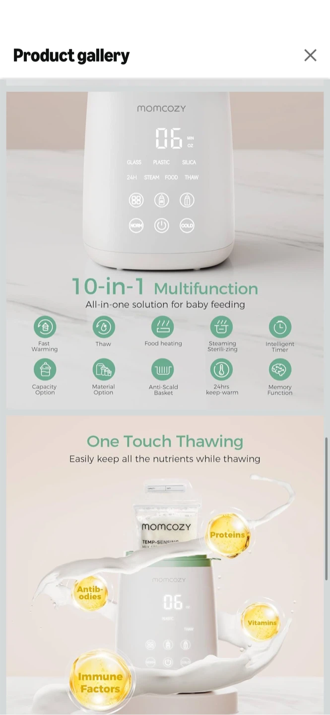 NEW ! Momcozy Baby Bottle Warmer & Sterilizer - photo 3