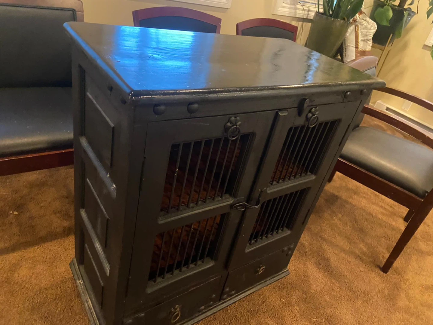 Black Pet Crate / End Table - photo 2