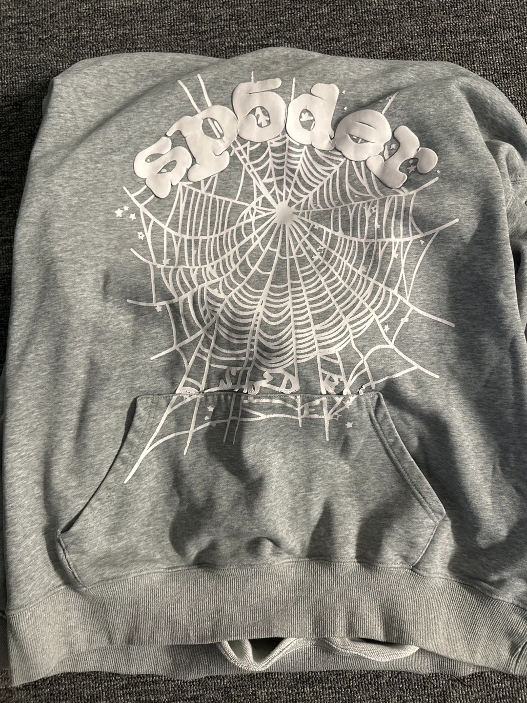 SP5DER Grey Spiderweb Hoodie XL - photo 2