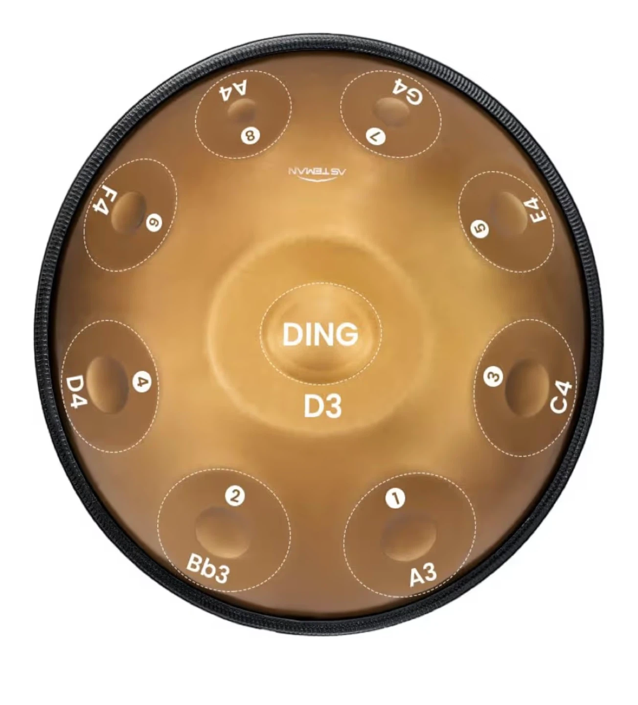 AST TEMAN Handpan Drum 22 Inch D Minor