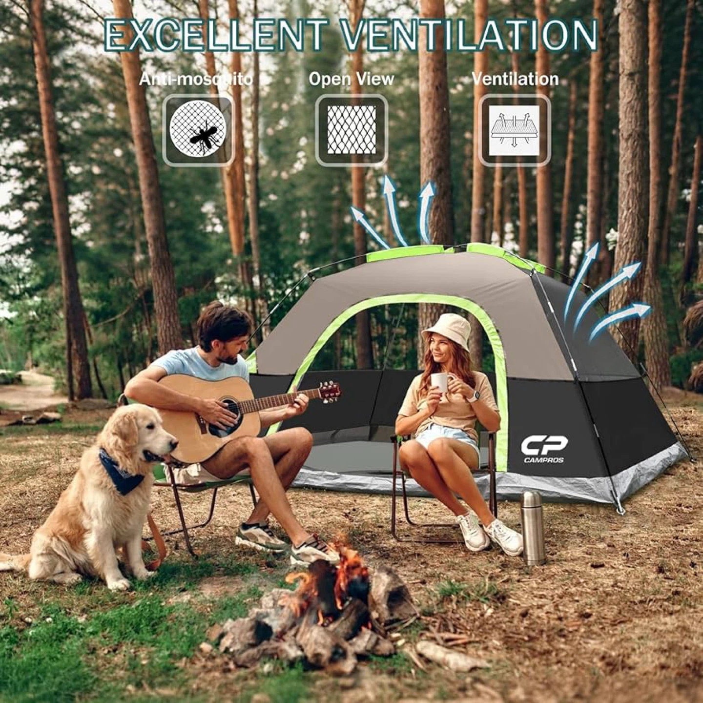 New 4-Person Dome Tent Campros - photo 4