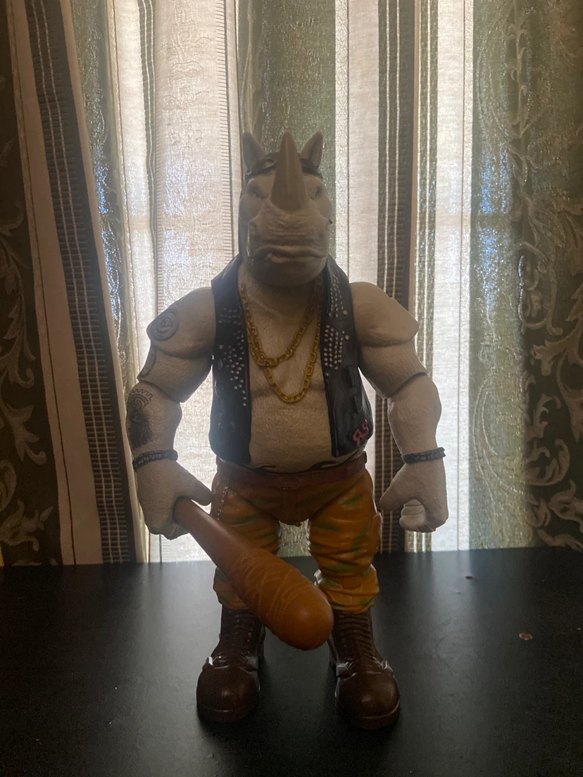 Teenage Mutant Ninja Turtles Rocksteady Action Figure with Bat