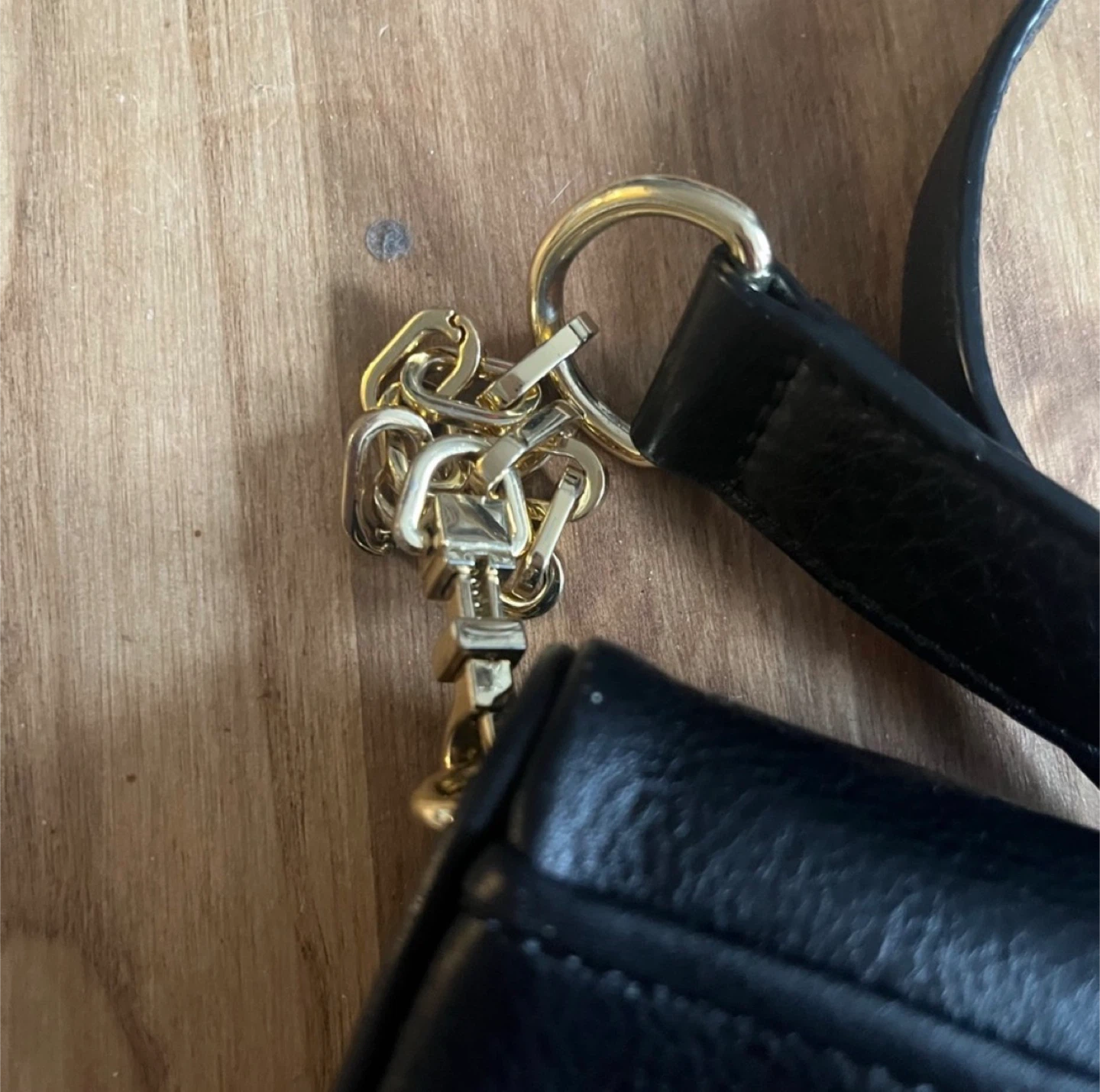 Tory Burch Black Leather Purse with Chain - photo 4