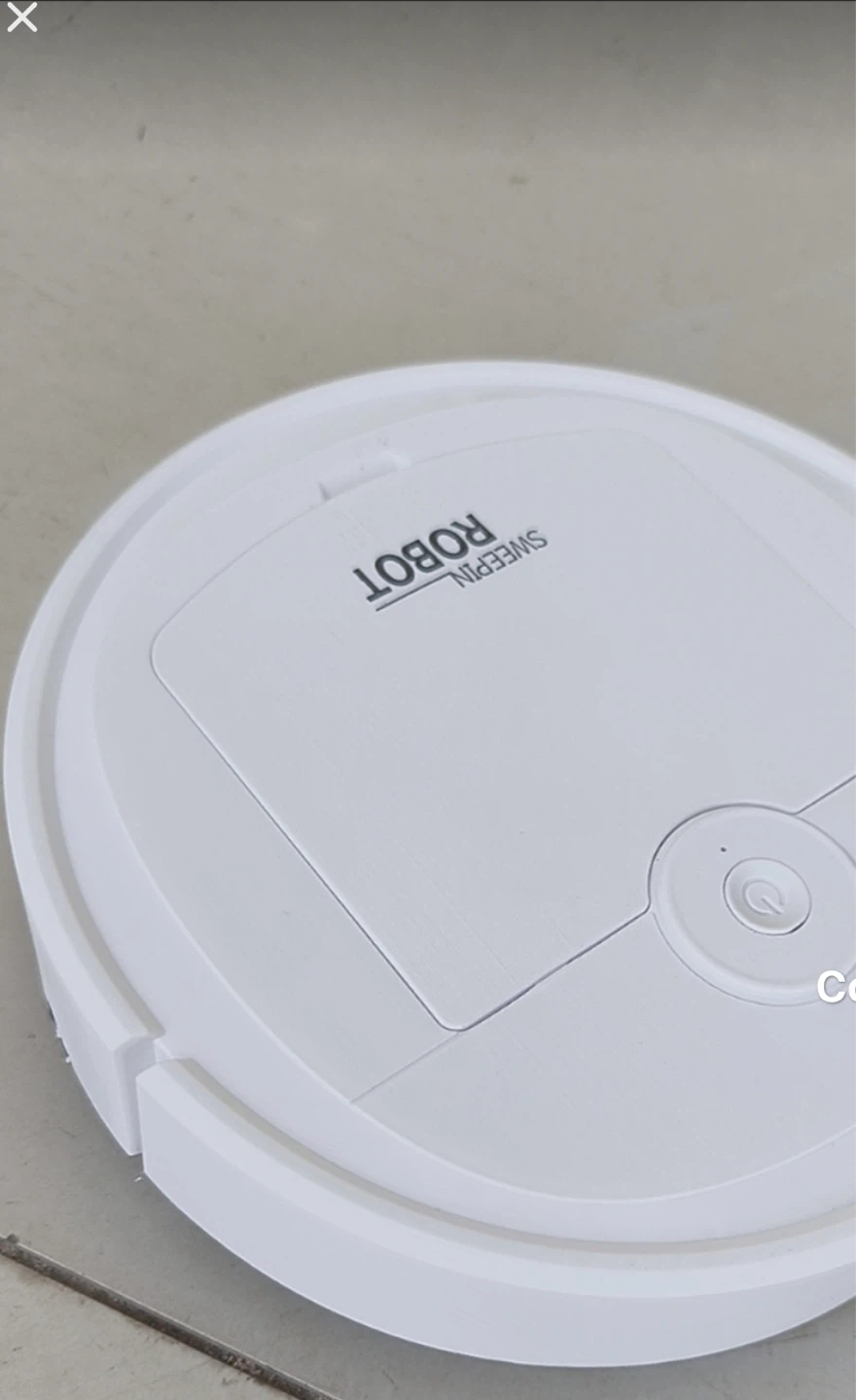 White Robot Vacuum Cleaner - Mighty Suction Mini Size