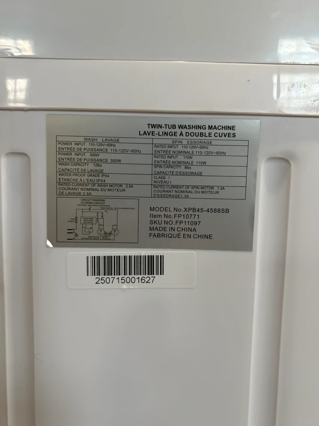 Twin-Tub Washing Machine with Spin Dryer - photo 5
