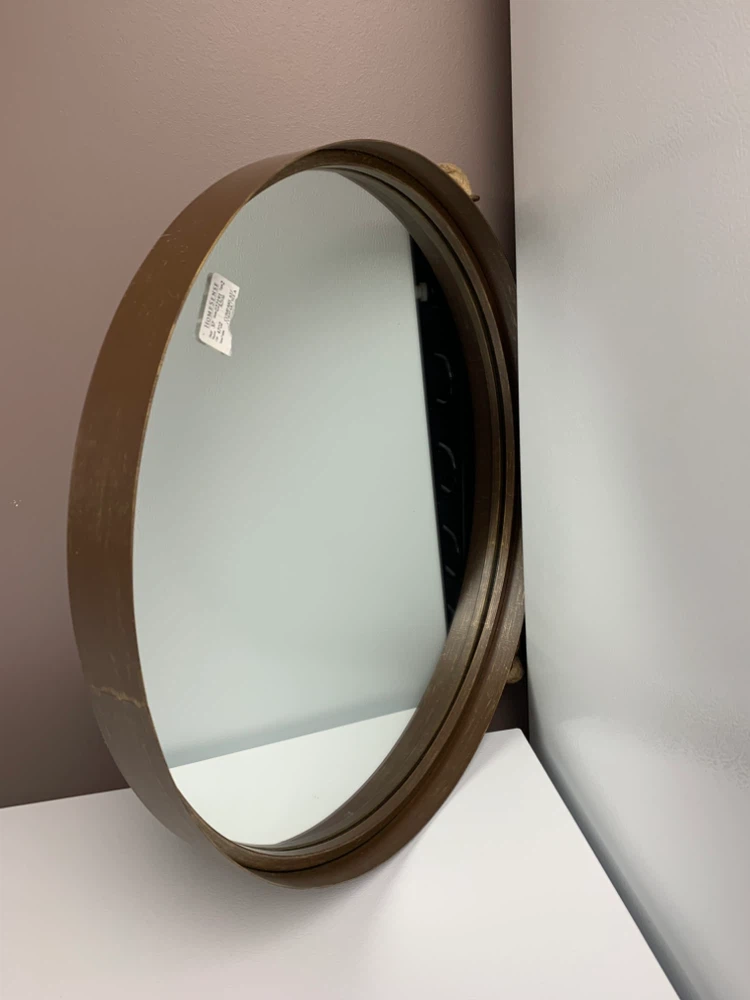 Round Wall Mirror with Rope Handle
