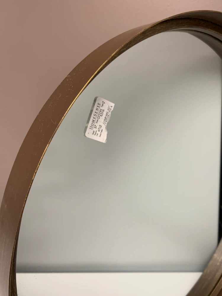 Round Wall Mirror with Rope Handle - photo 2