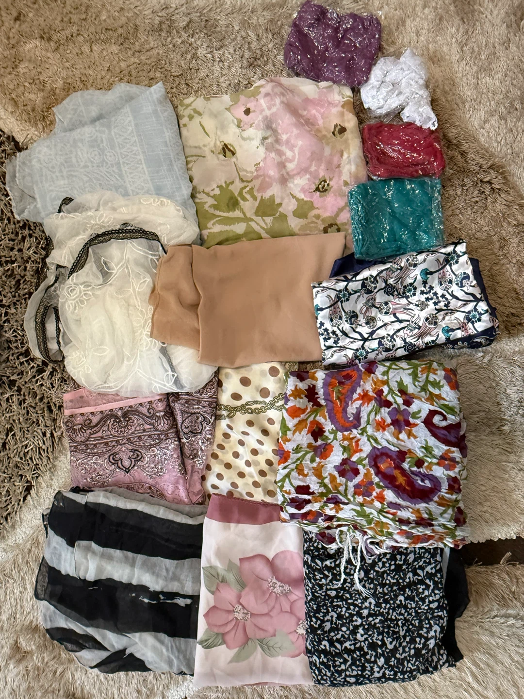 Assorted Scarves and Headbands