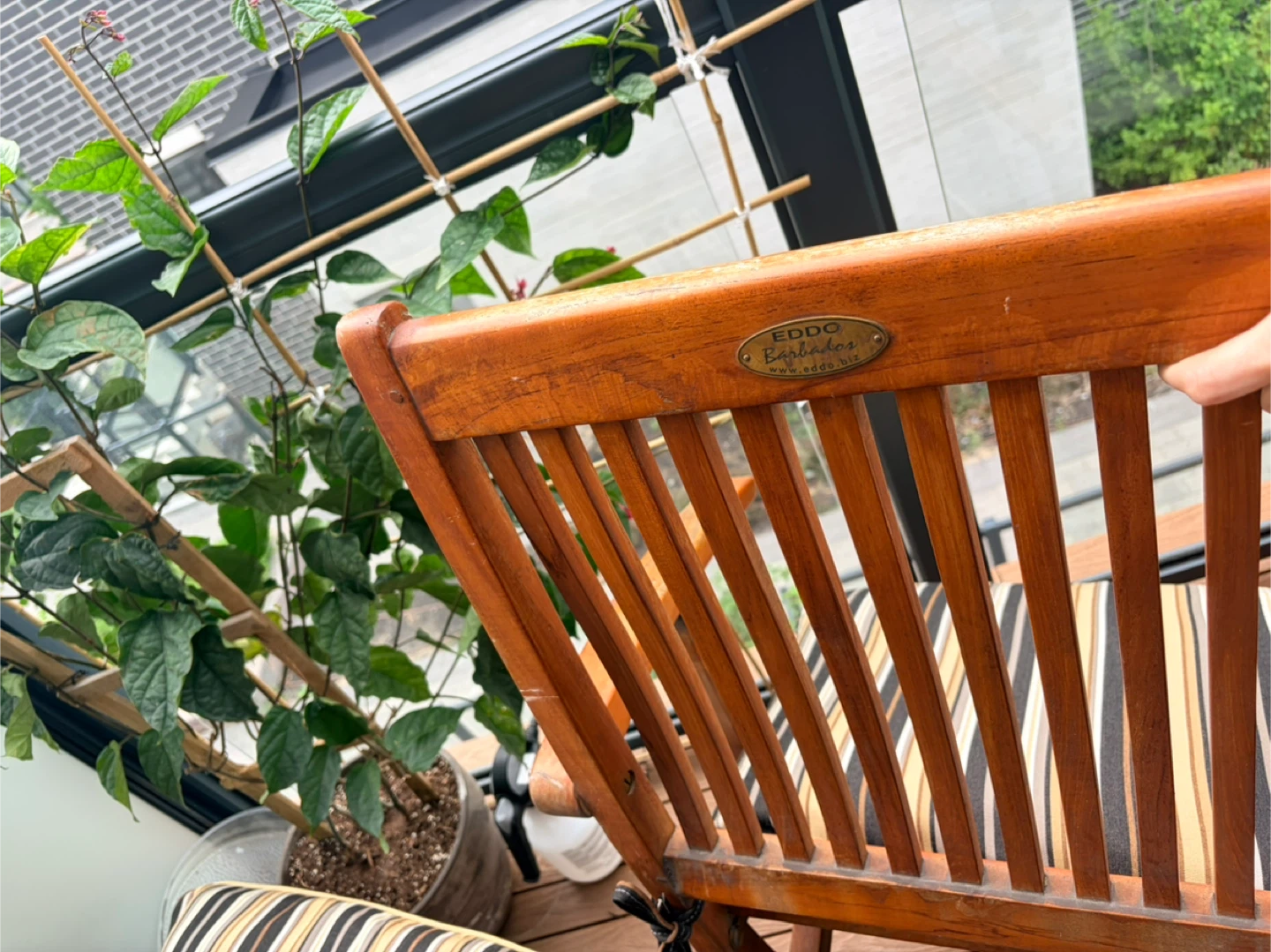 EDDO Barbados Wooden Folding Chairs with Cushions - photo 2