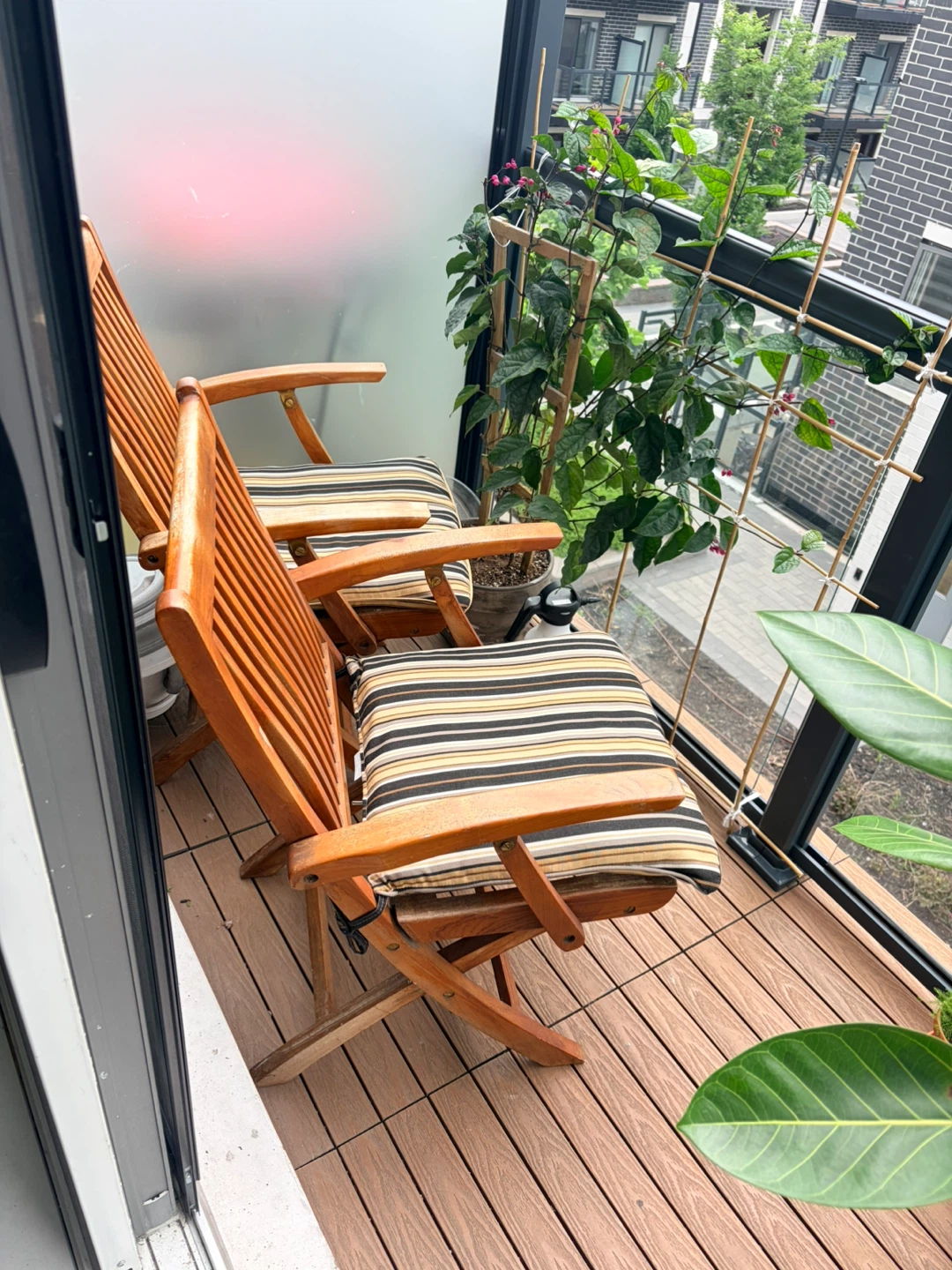 EDDO Barbados Wooden Folding Chairs with Cushions