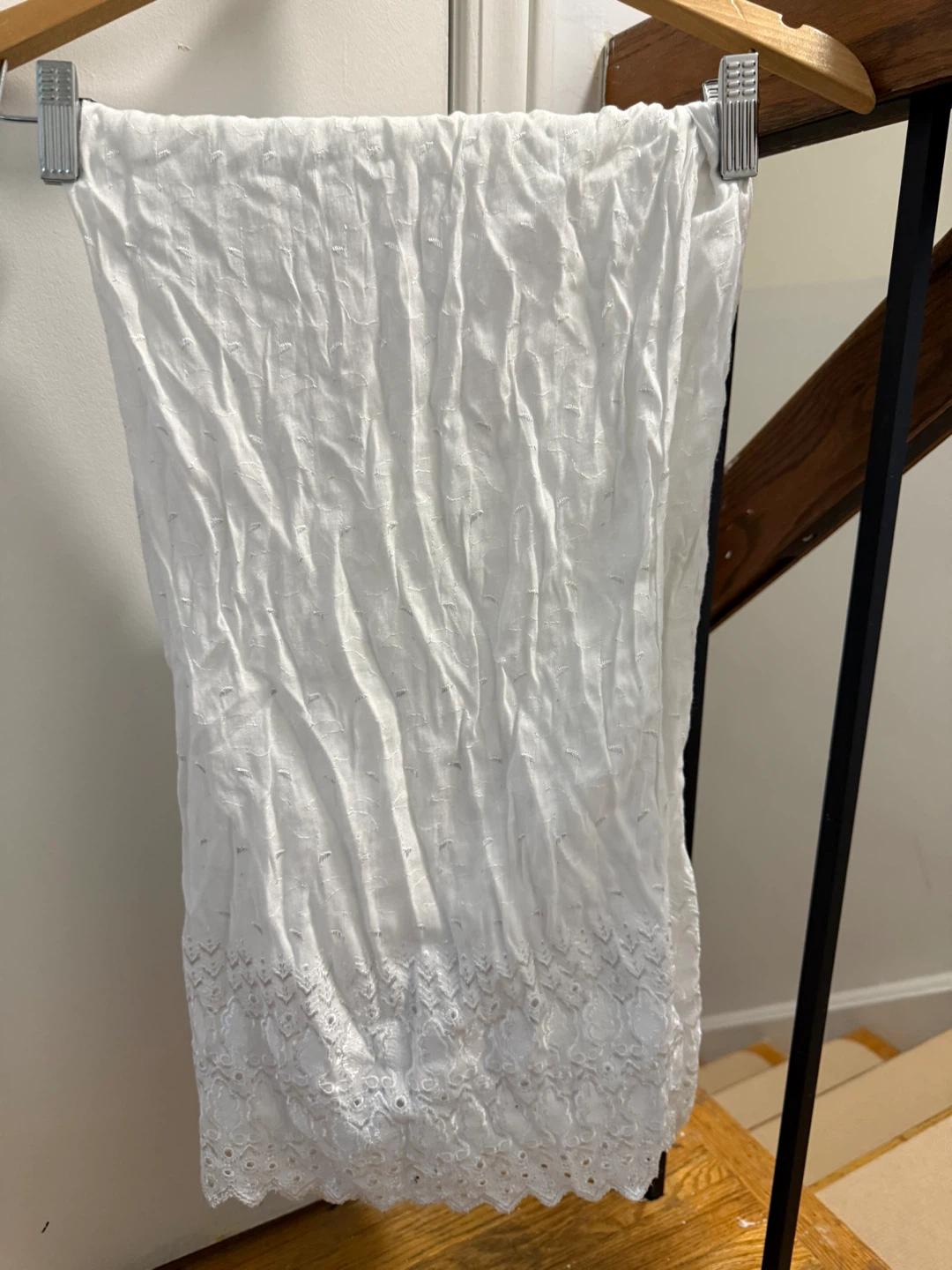 White & Black Pants with Lace Trim - photo 2