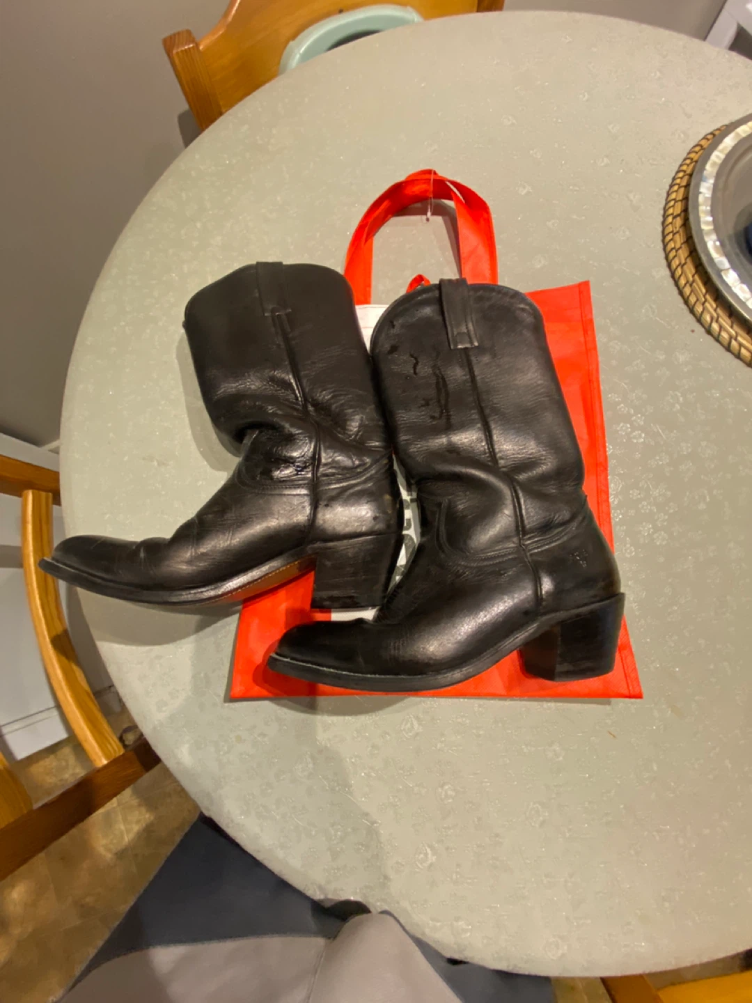FRYE Black Leather Cowboy Boots - photo 3