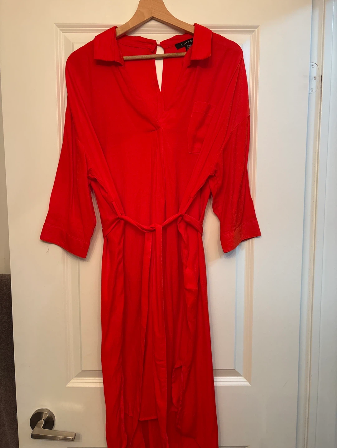 Coral Red Midi Dress, size 12