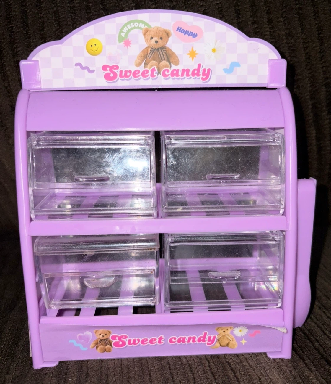 Purple "Sweet Candy" Desktop Organizer with Drawers