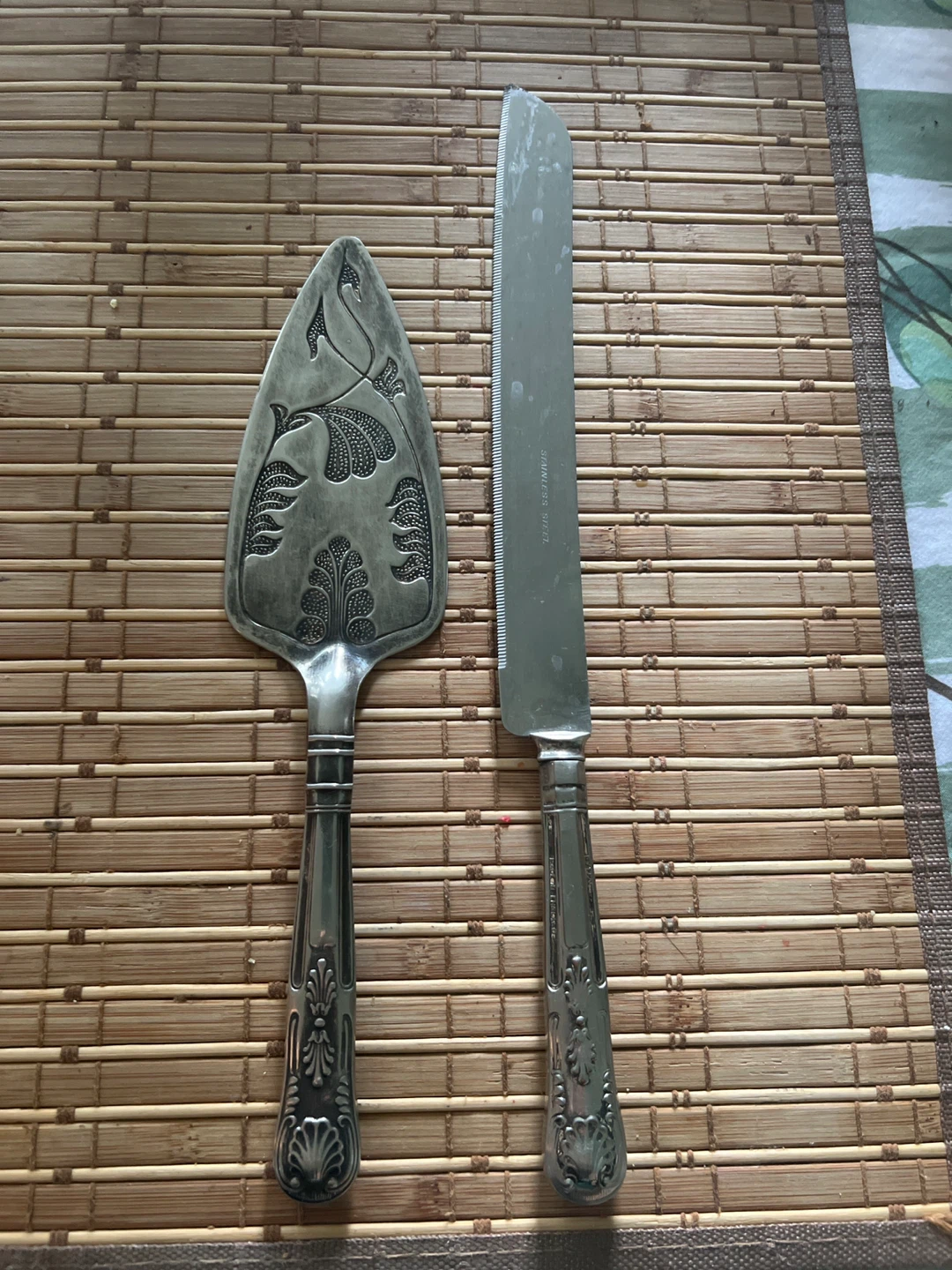 Vintage Silver Plated Cake Server and Knife Set