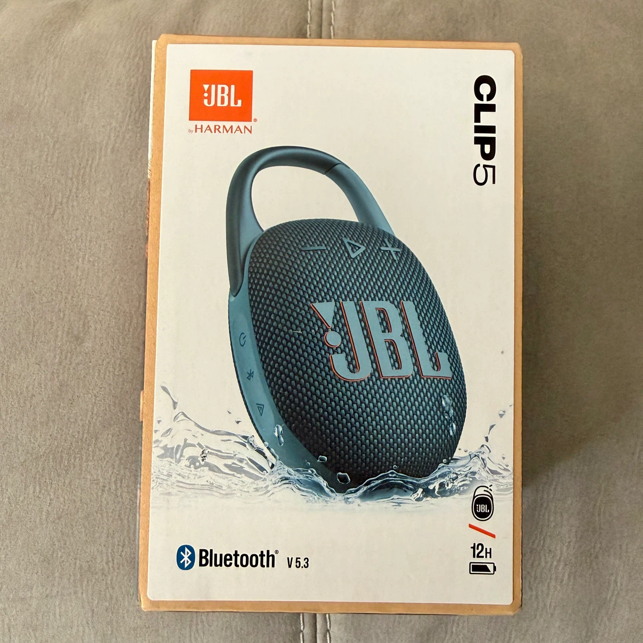 JBL CLIP 5 Portable Bluetooth Speaker, Blue, Brand New Sealed