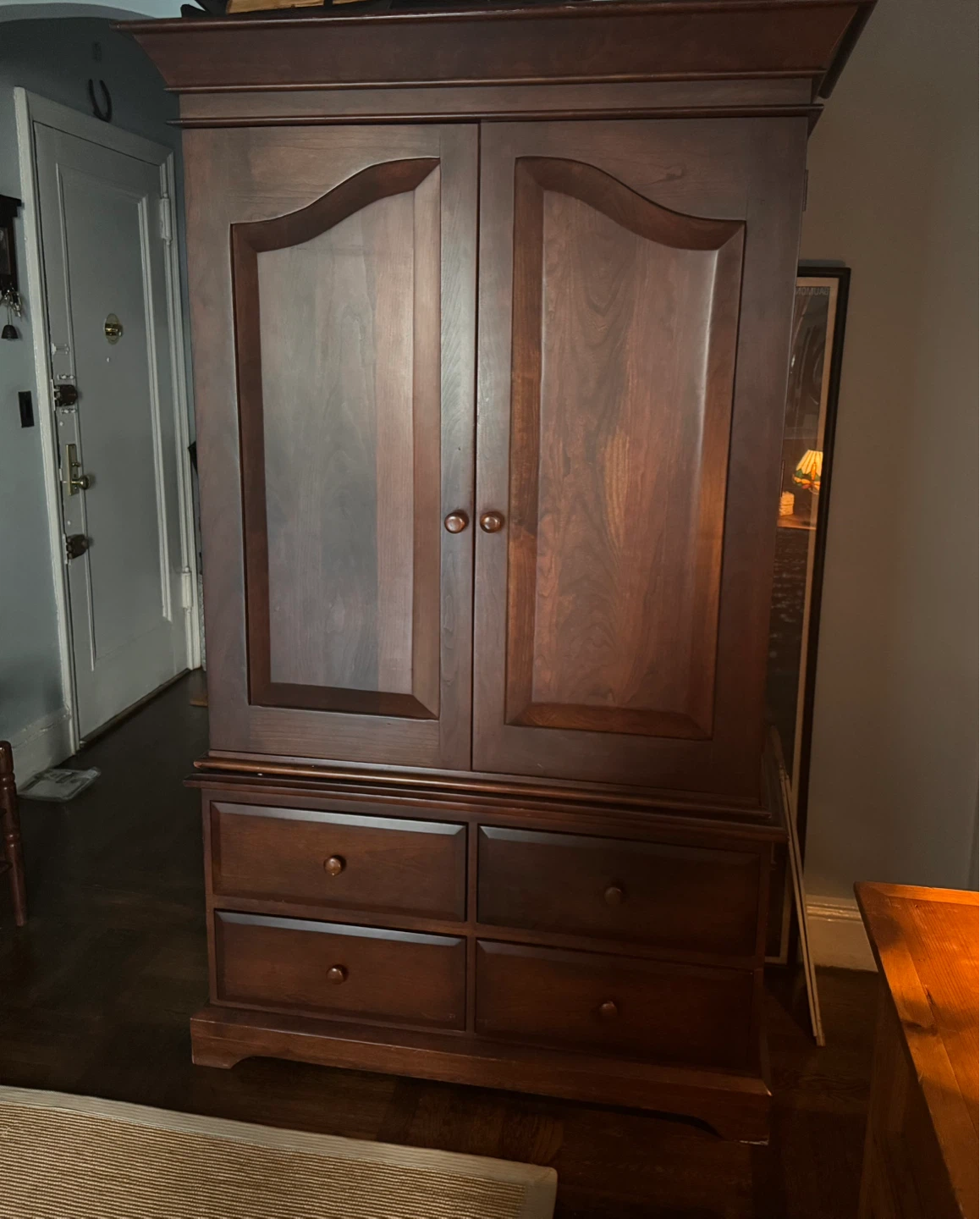 Wooden Armoire with Drawers - photo 2