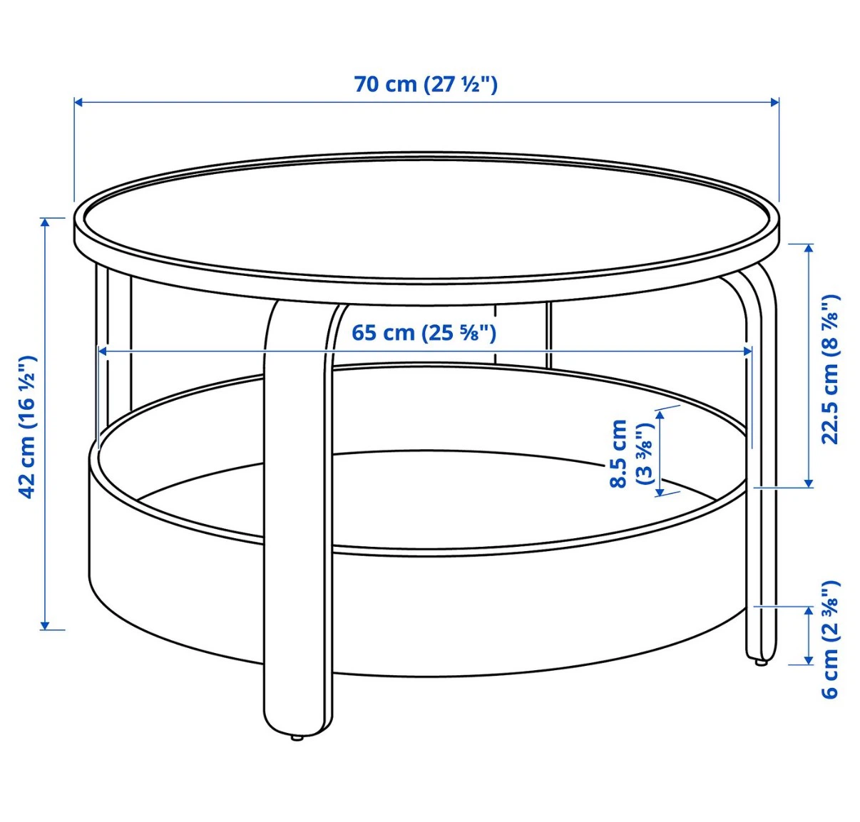 IKEA Round Coffee Table  (BORGEBY) - photo 3