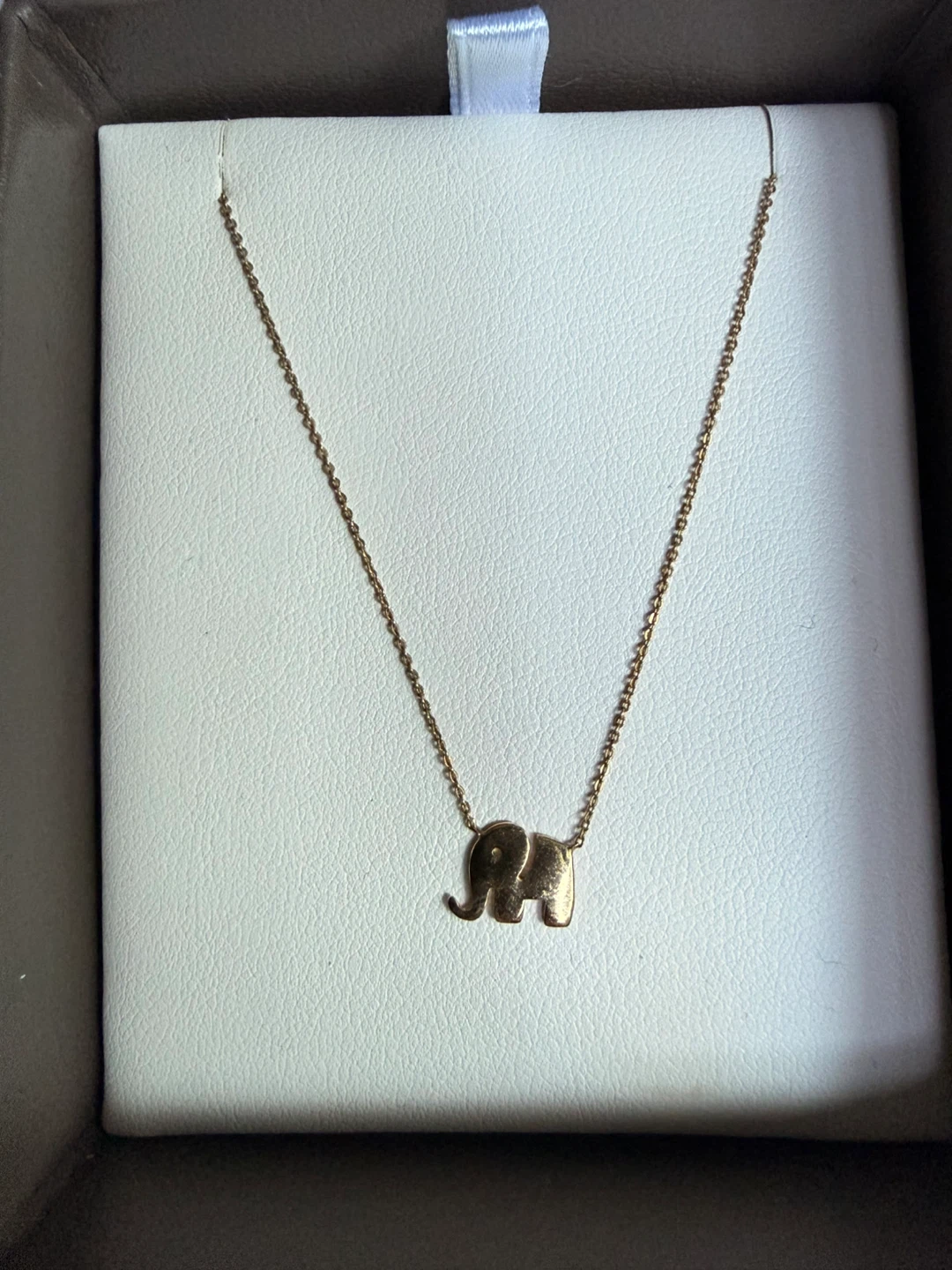 10K Gold Elephant Pendant Necklace