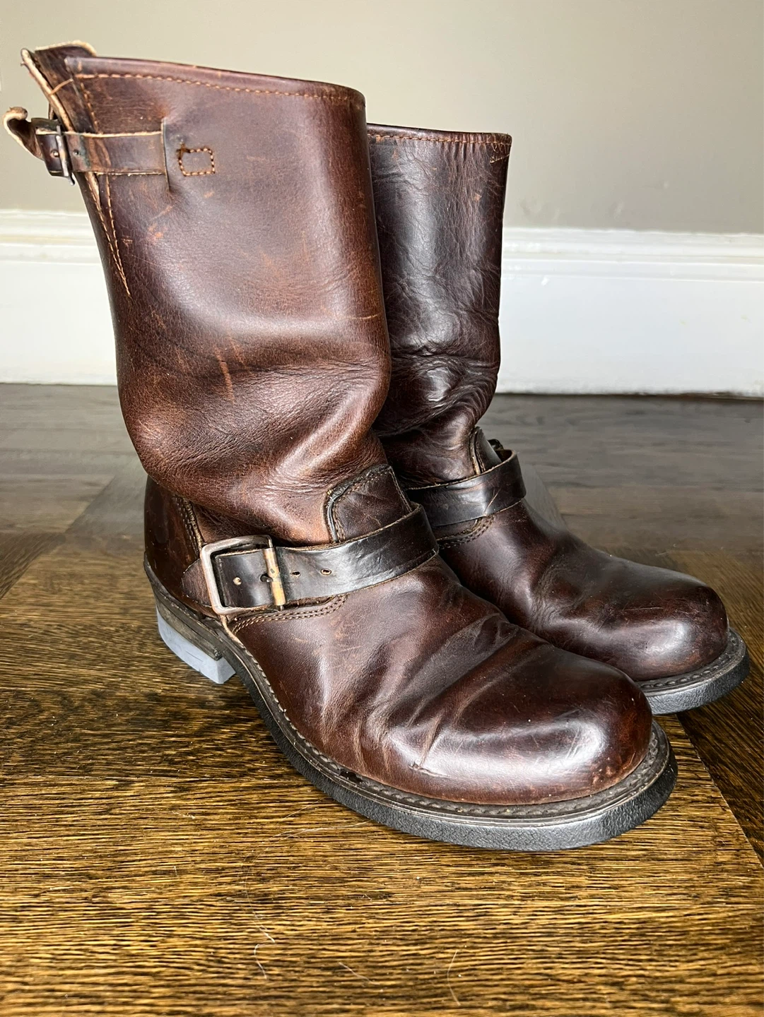 Brown Leather Engineer Boots