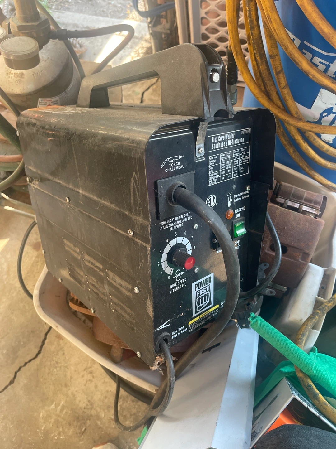 Flux core welder.  Works.