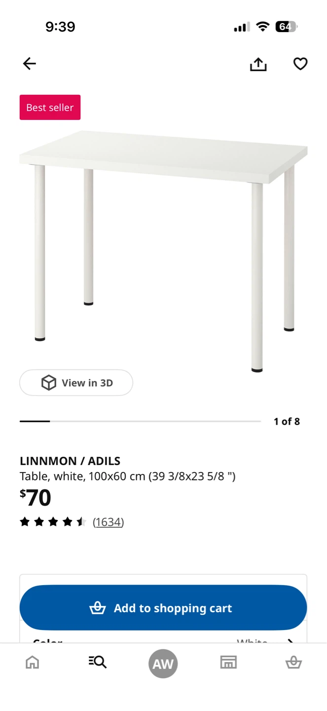 Moving Out Sale: IKEA LINNMON / ADILS Desk Table - Black - photo 3