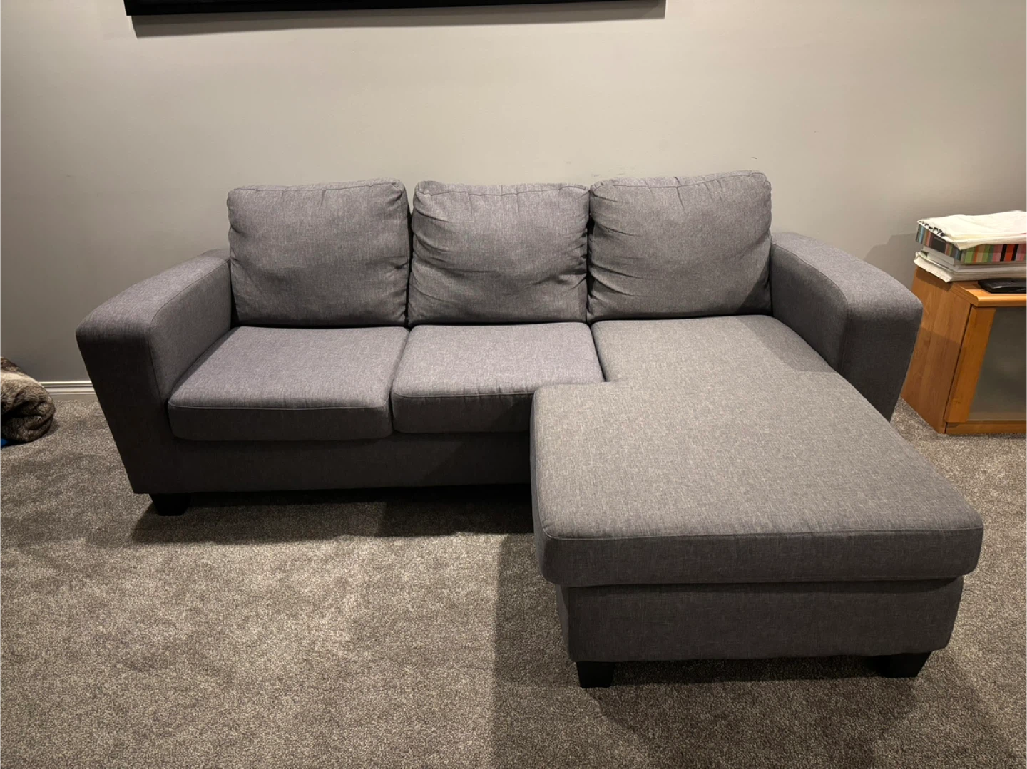 Structube Grey Sectional Sofa with Reversible Chaise - photo 2