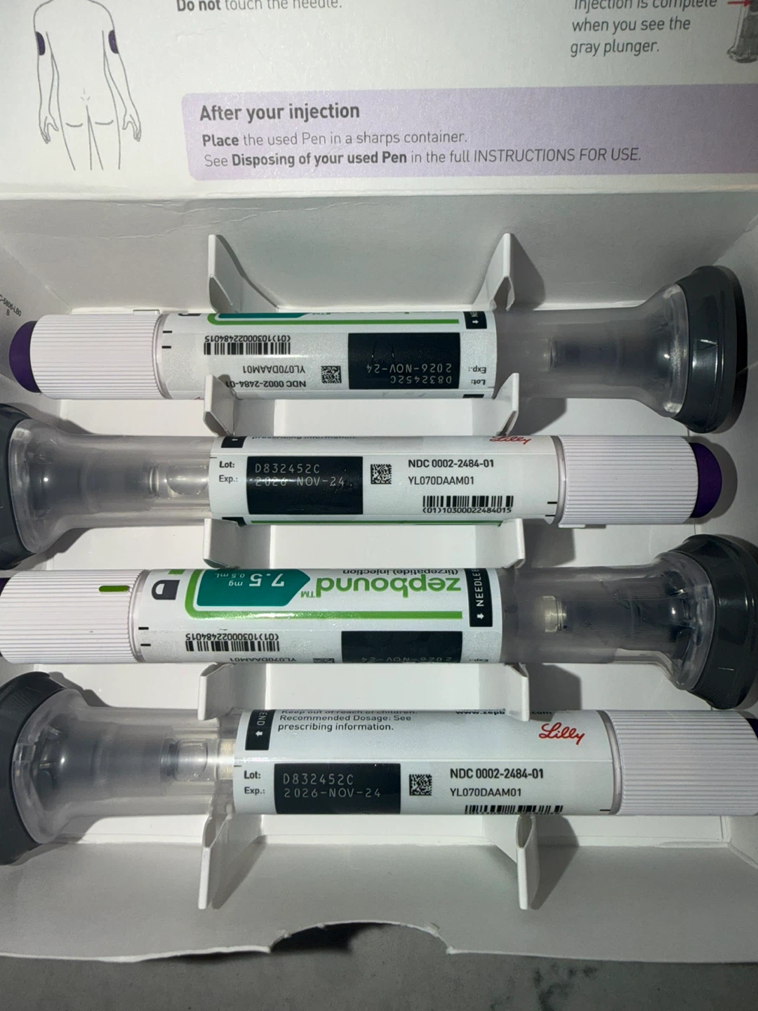 Zepbound 7.5 mg 0.5 mL Injection Pens (4 Count) - photo 3