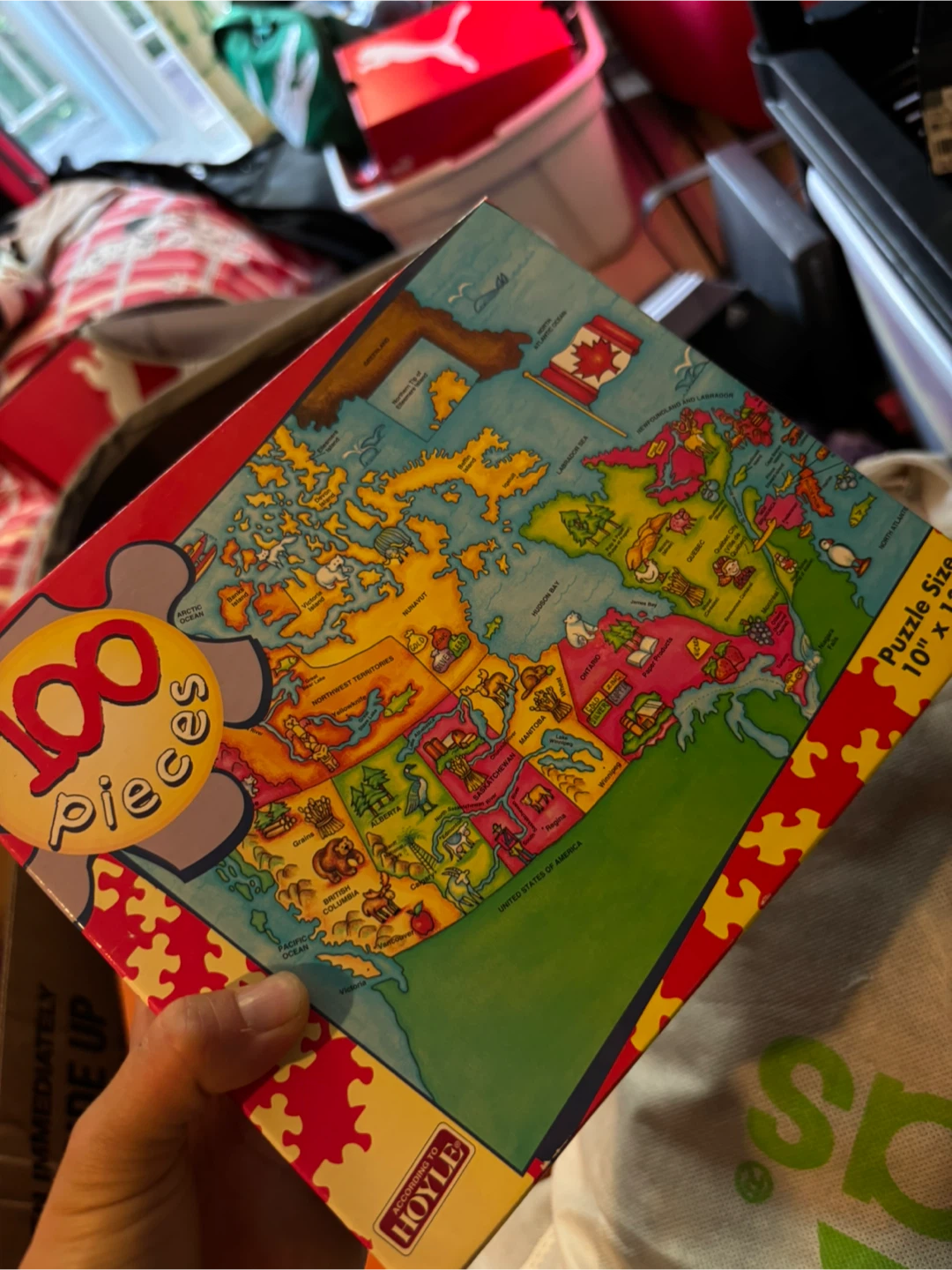 Puzzle 100 pieces （canada map and Hoyle）