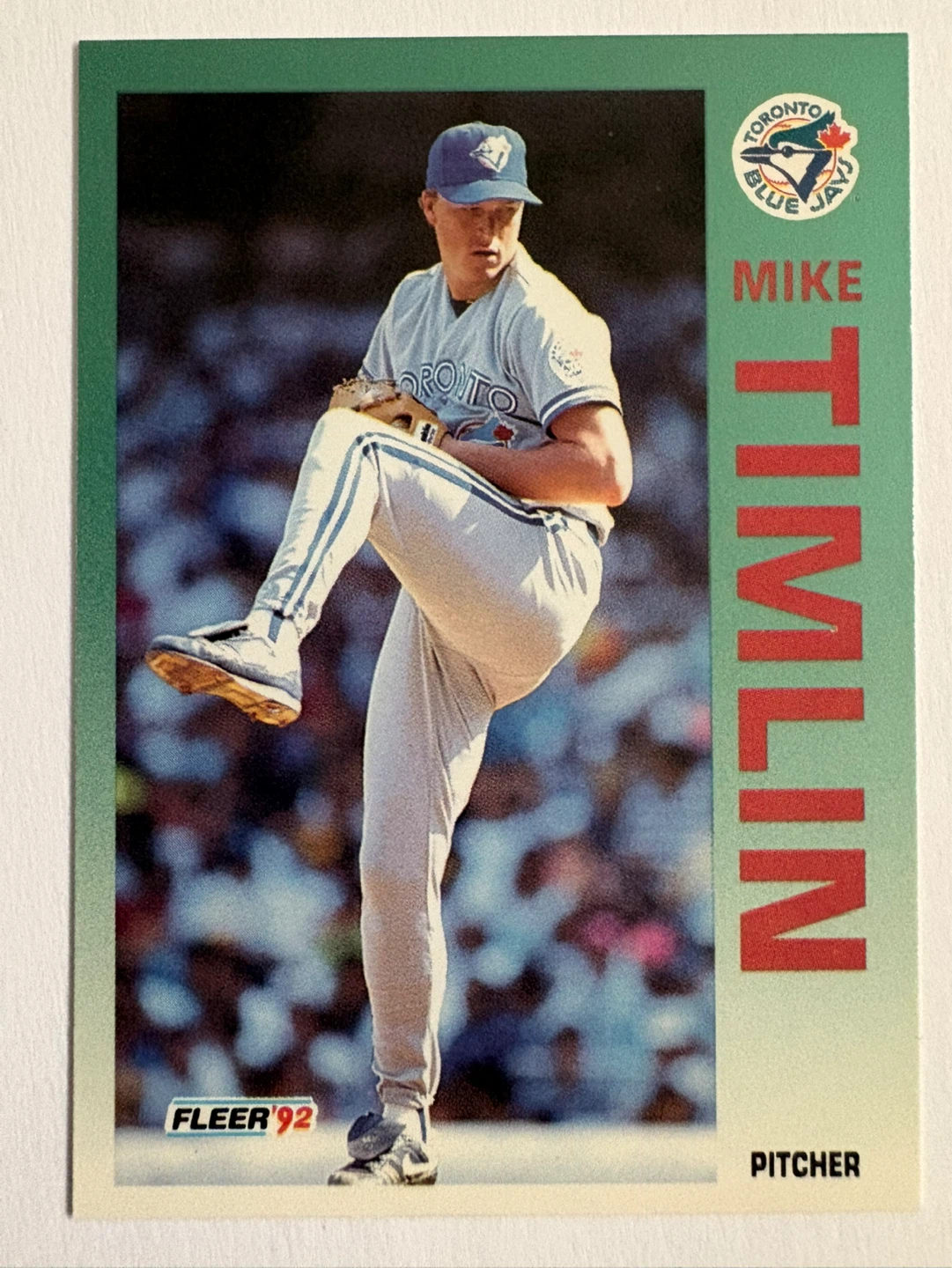 1992 Fleer Mike Timlin Pitcher Baseball Card